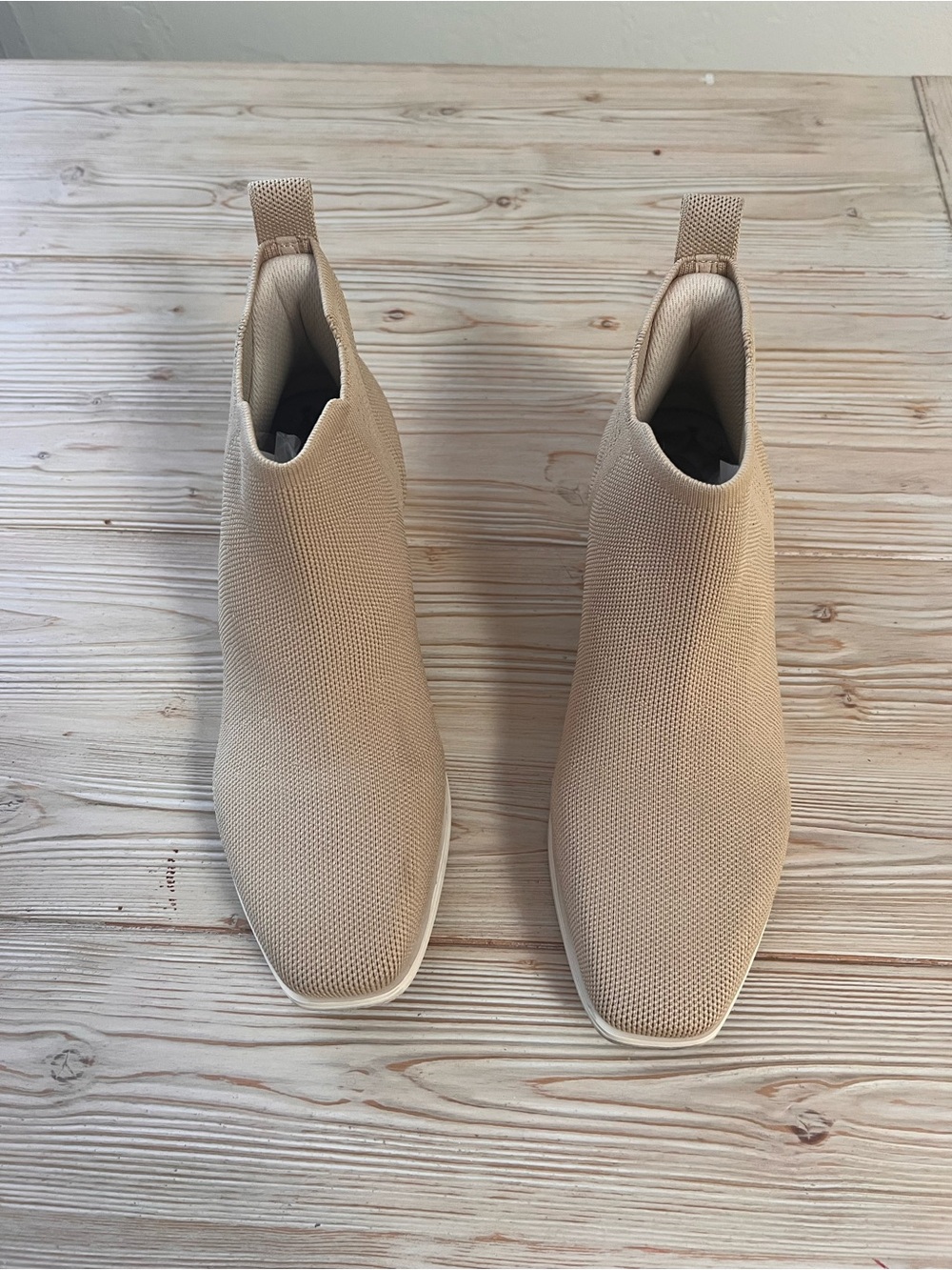 VIVAIA Ryan Slip-On Square Toe Chelsea Boots Taupe EU 39 US 8